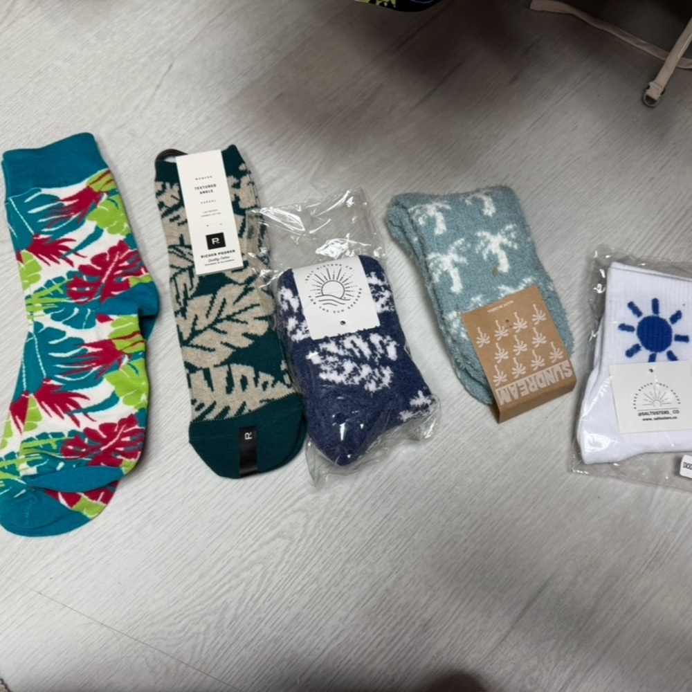 Five Pair of Socks from the BEACHLY BOX.